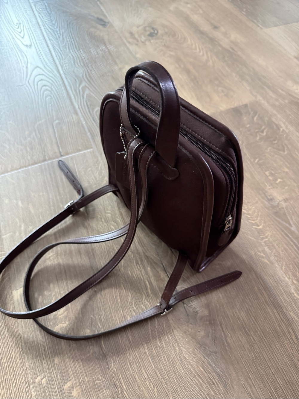 VINTAGE COACH neoprene and leather backpack, model 6215 - Picture 10 of 16